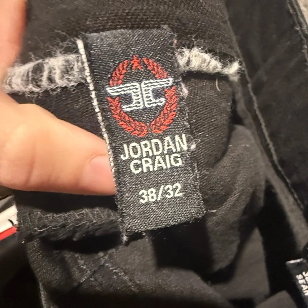 Jordan Craig Sean Legacy Edition Jeans mens 38x32 black stripe distressed Skinny